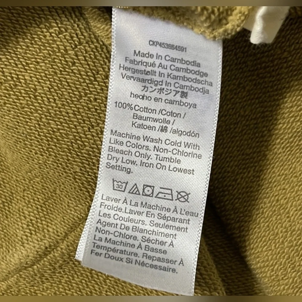 Madewell Resourced Cotton Relaxed Hoodie Sweatshirt In Olive Surplus Size M
